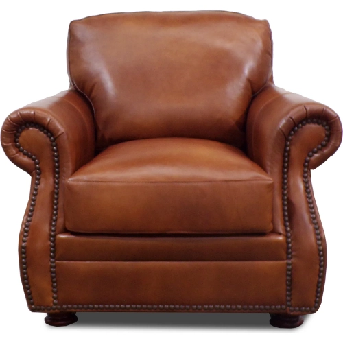 9450 Accent Armchair in Polo Brown Top Grain Leather